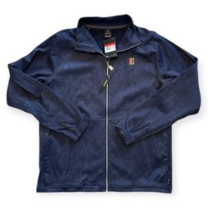 Mens  NIKE Court Tennis Denim - Look Full Zip Warm Up Heritage Jacket  Loose Fit